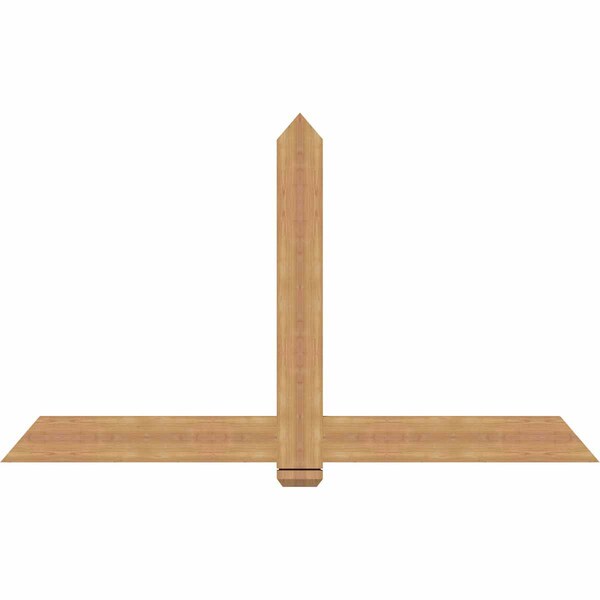 Ekena Millwork Eugene Smooth Timber Gable Bracket, Western Red Cedar, 72"W x 42"H x 1 1/2"D x 5 1/2"F, 14/12 Pitch GBW072X42X0206EUG00SWR - main